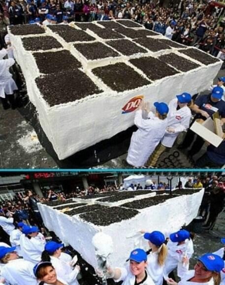 世界上最大的冰淇淋 长沙6000斤冰淇淋打破吉尼斯纪录