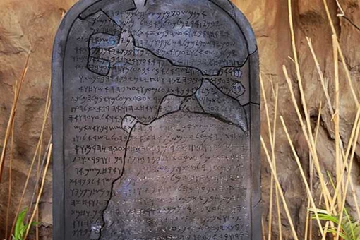 底本城遗址中的摩押石碑上刻写着什么内容?